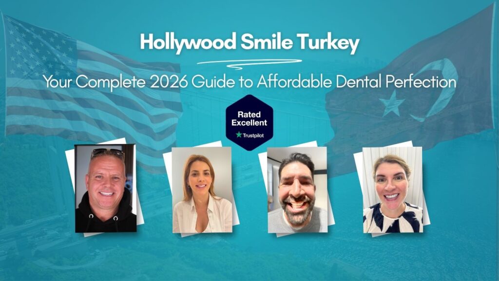 Hollywood Smile Turkey patient testimonials showing successful dental transformations at CLINIQUEPLUS clinic in Istanbul with Trustpilot excellent rating